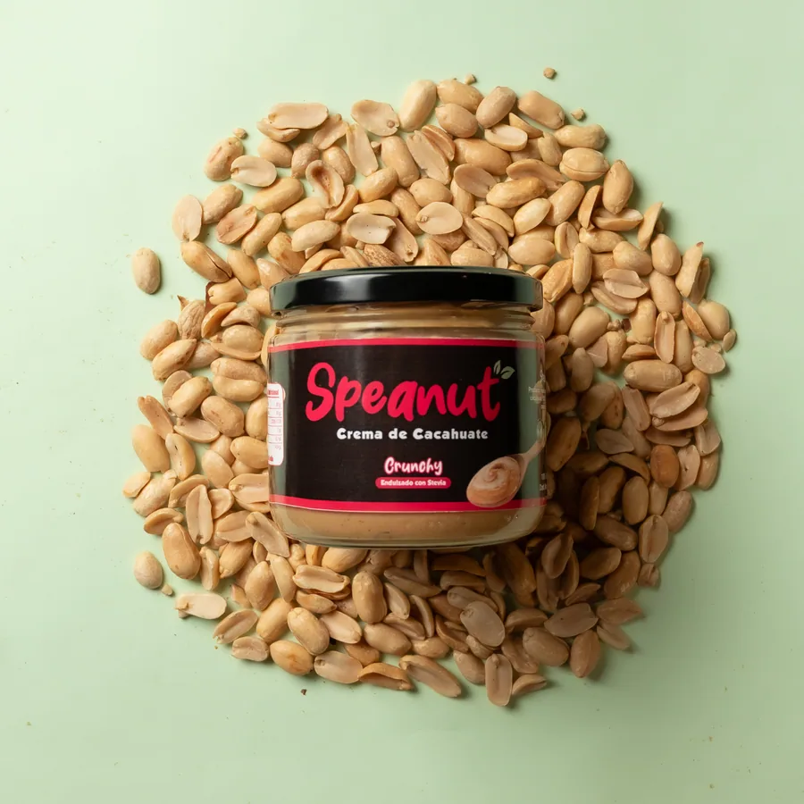 Frasco de Speanut Crunchy, crema de cacahuate de 300 g