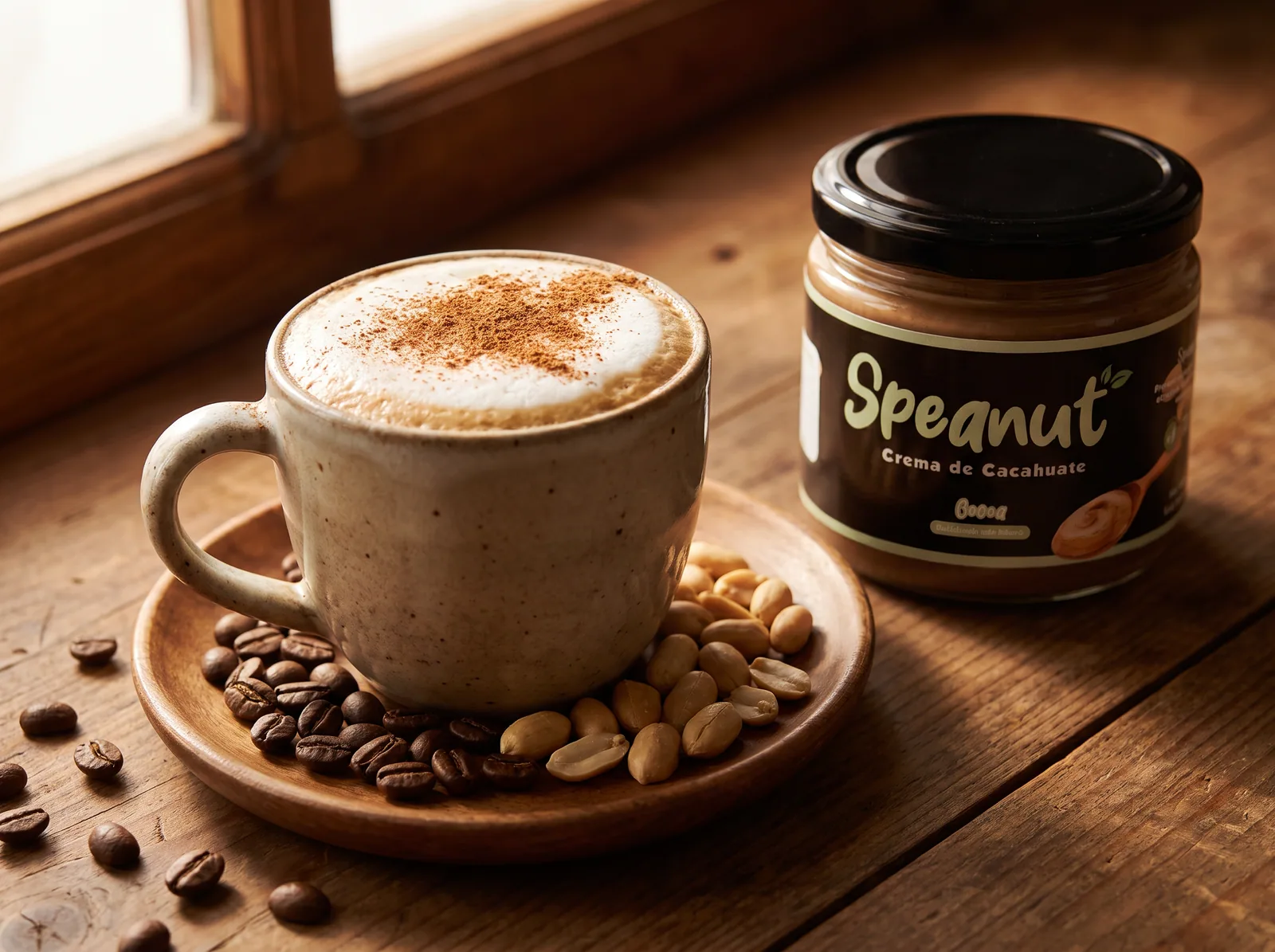 Café cremoso de cacahuate