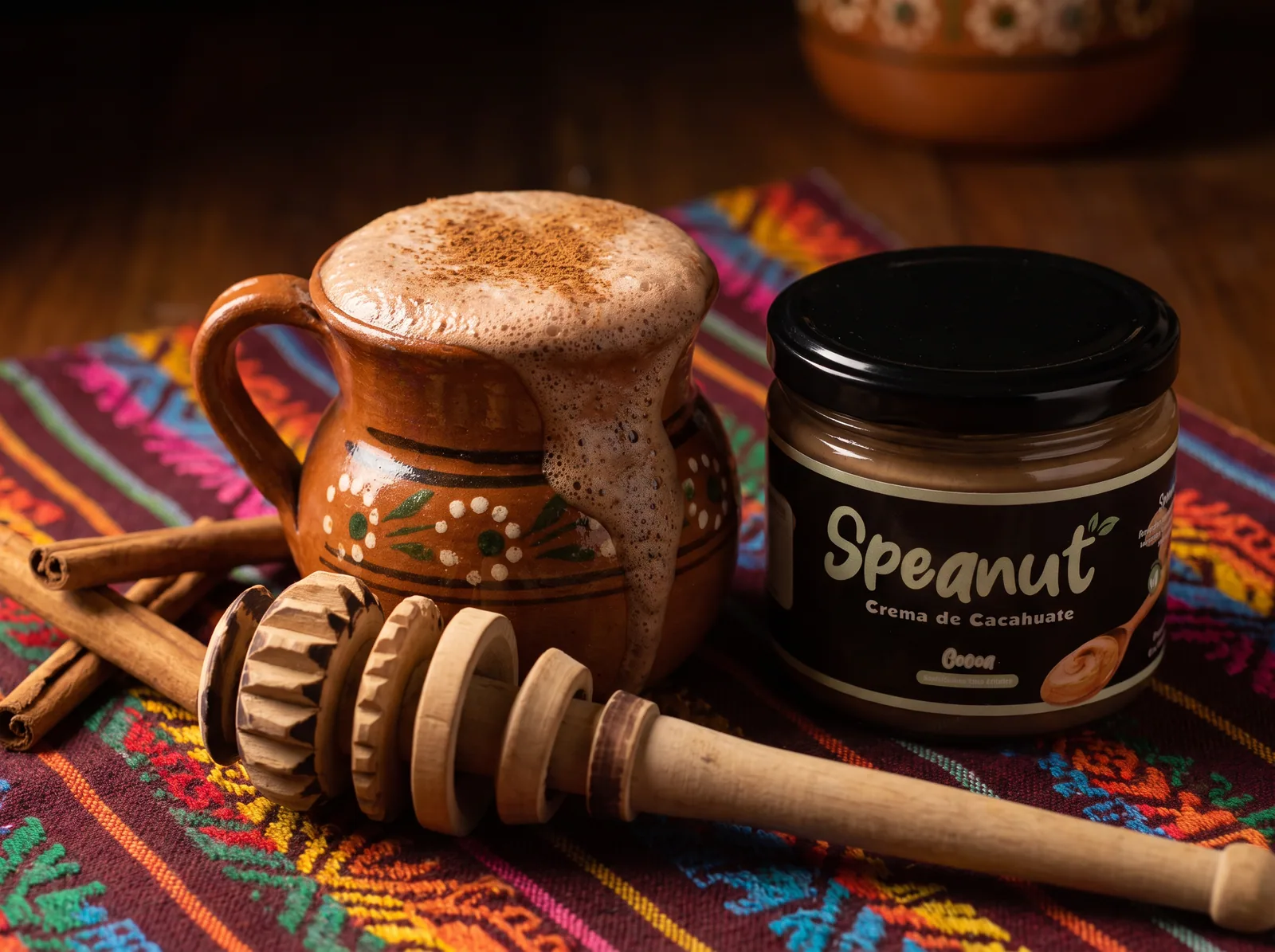 Chocolate caliente de cacahuate