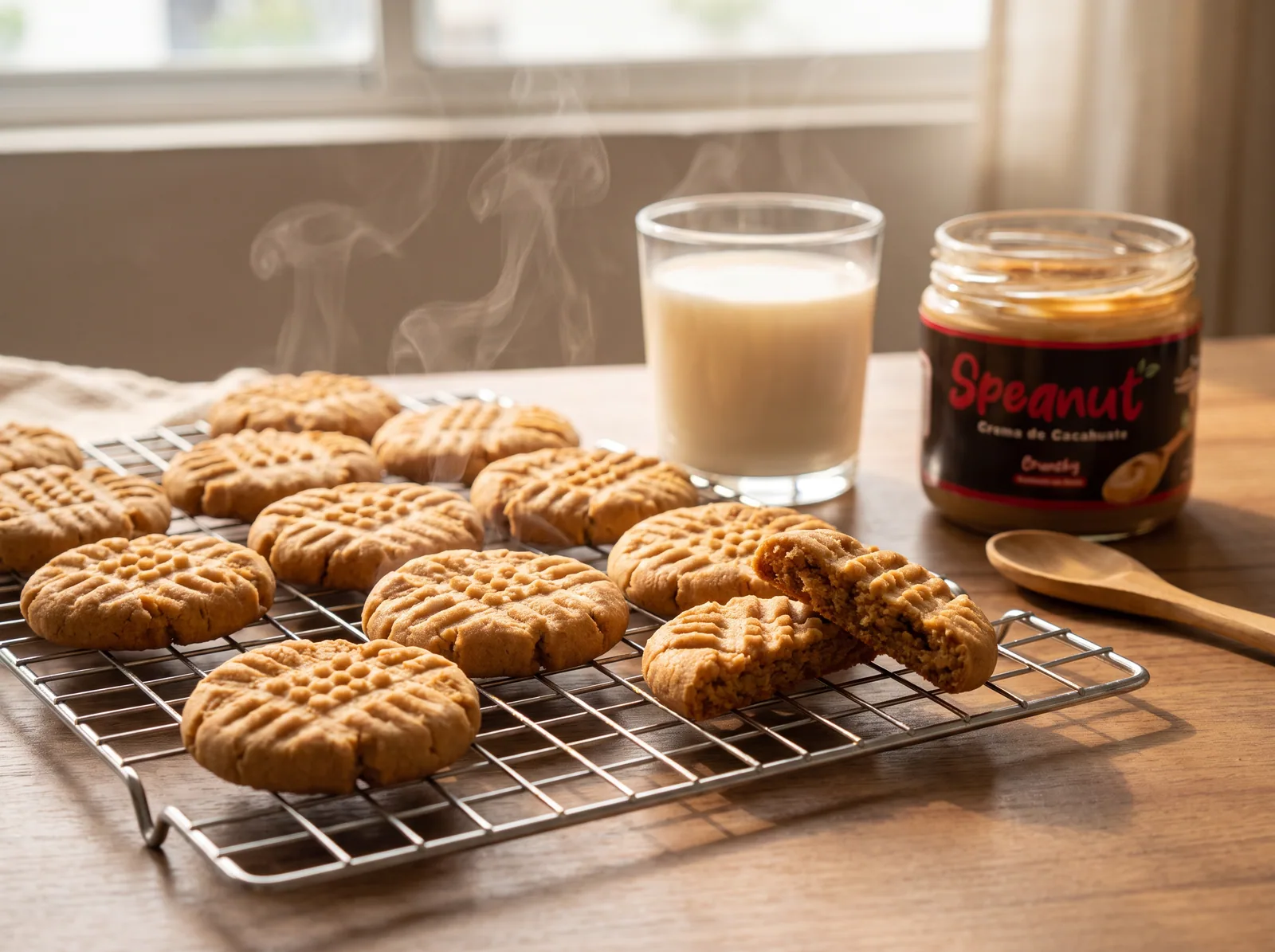 Galletas de cacahuate de tres ingredientes