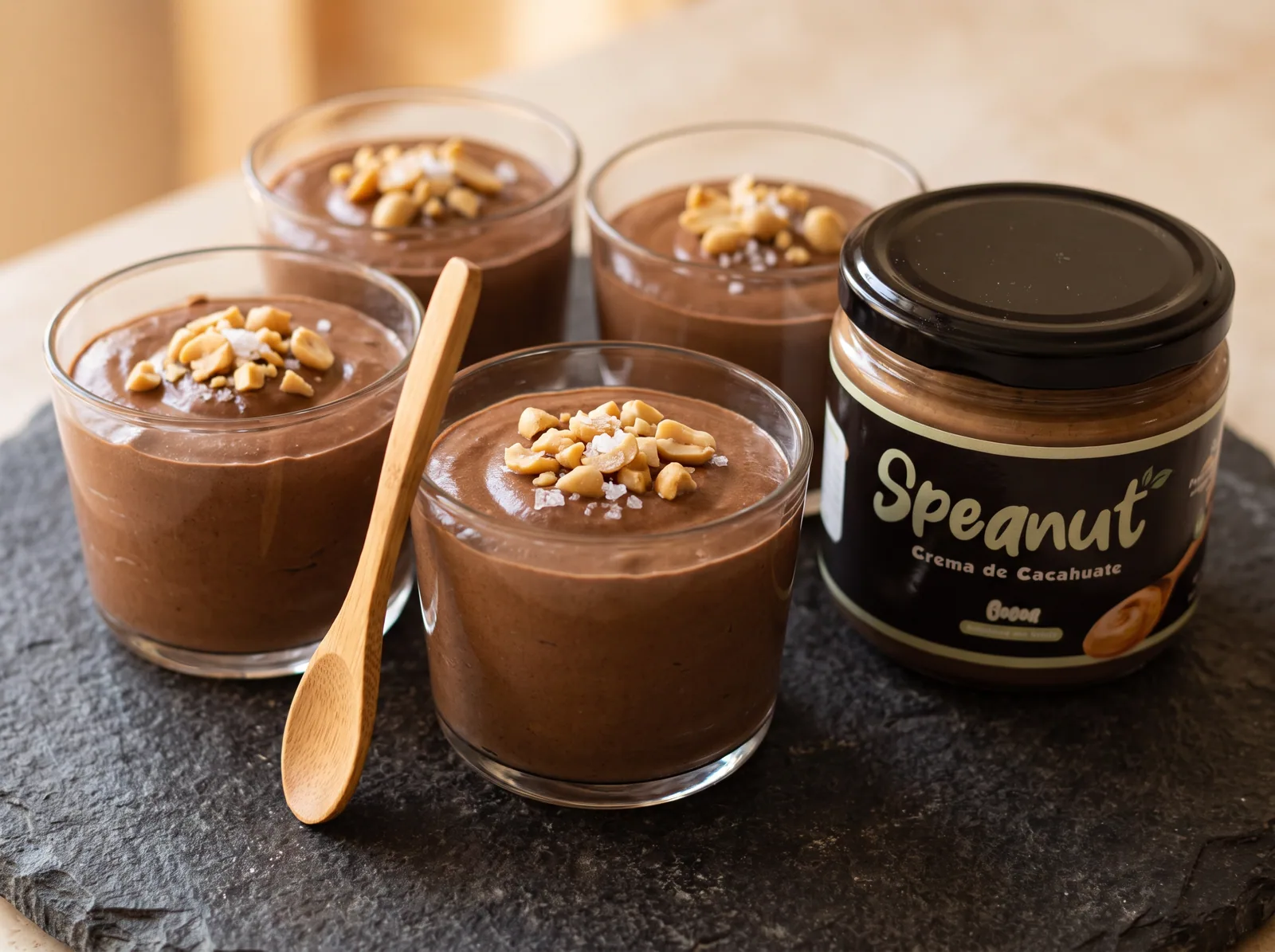 Mousse de chocolate y cacahuate en 5 minutos